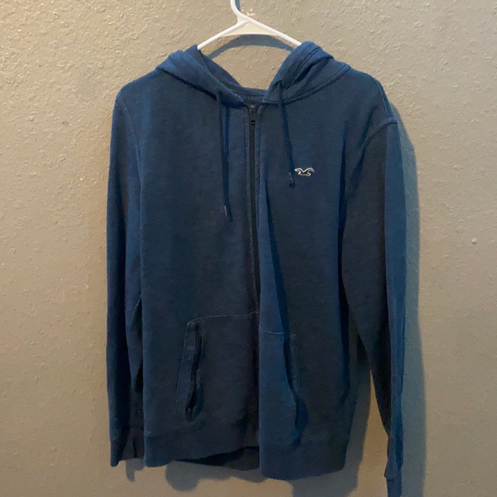 Hollister sweater zip up size large in men